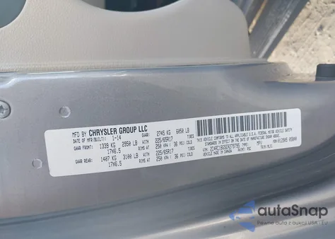 2014 Chrysler Town & Country Touring z USA, uszkodzony, nr VIN 2C4RC1BG5ER279795